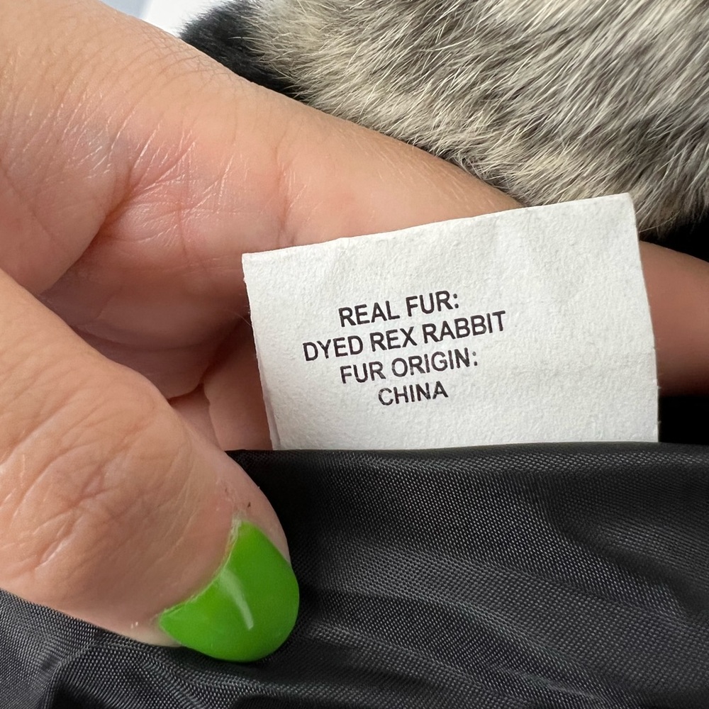 Forecaster Wool Rabbit Fur Platinum Black Coat Peacoat Classy Winter Warm - Picture 5 of 7